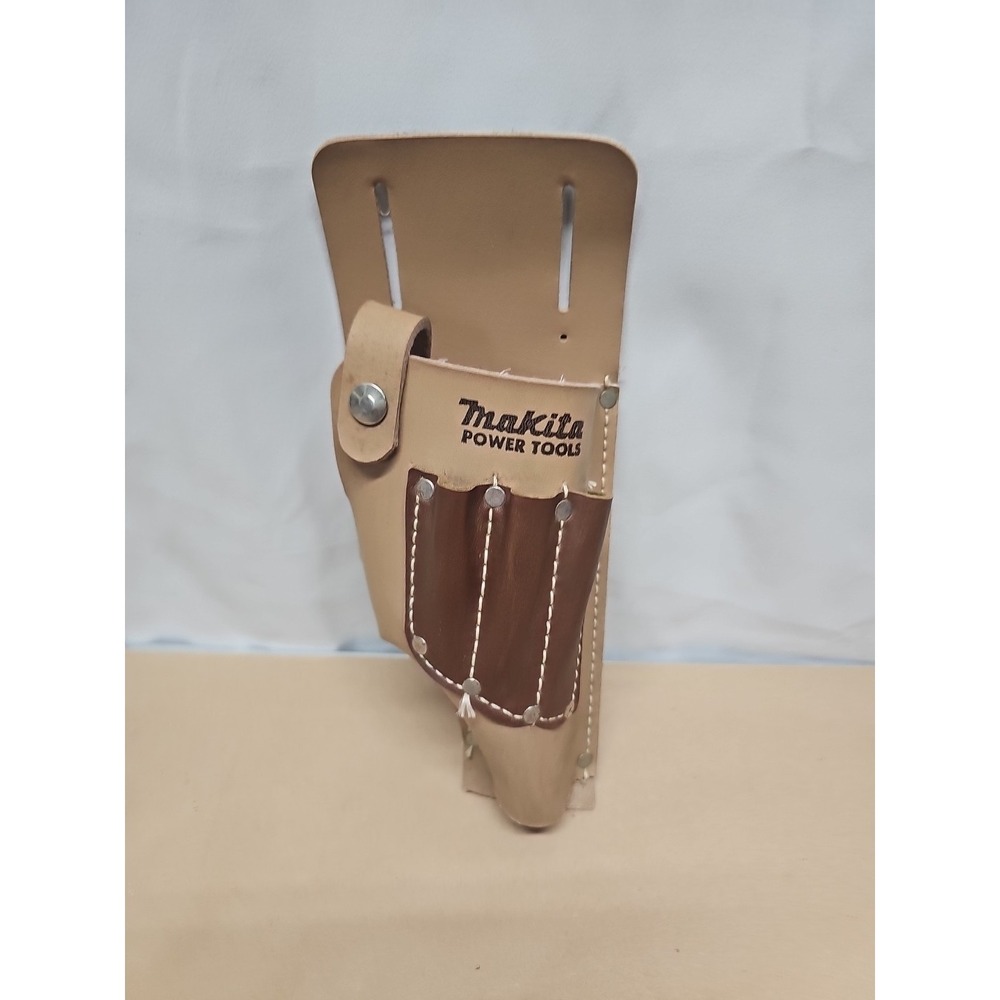 Makita Leather Tool Belt Power Tool Pouch Holder Snap 13" Long Heavy Duty